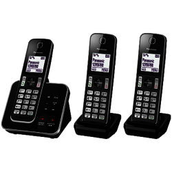 Panasonic KX-TGD323EB Digital Cordless Phone with Nuisance Call Control and Answering Machine, Trio DECT